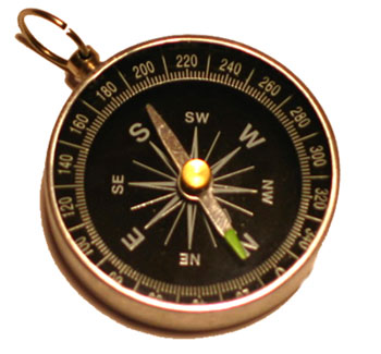 Click the Compass, then type your home address or your zip code, and press 